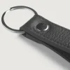 Adkins Black Leather Keychain