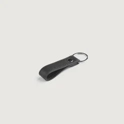 Adkins Black Leather Keychain