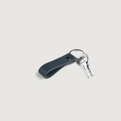 Adkins Blue Leather Keychain