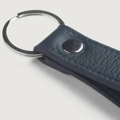 Adkins Blue Leather Keychain