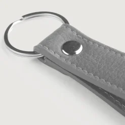 Adkins Grey Leather Keychain