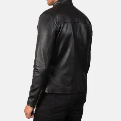 Adornica Black Leather Biker Jacket