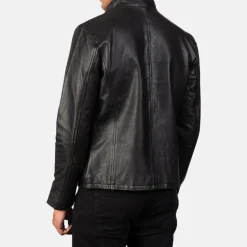 Alex Black Leather Biker Jacket