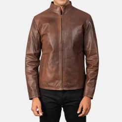 Alex Brown Leather Biker Jacket