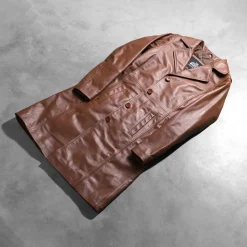 Alexis Brown Single Breasted Leather Coat