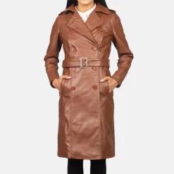 Alice Brown Double Breasted Leather Coat