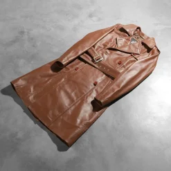 Alice Brown Double Breasted Leather Coat