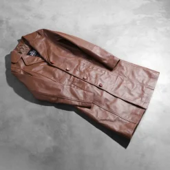Alice Brown Double Breasted Leather Coat