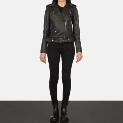 Alison Brown Leather Biker Jacket