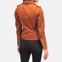 Alison Brown Suede Biker Jacket
