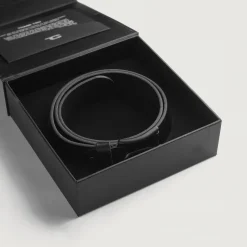 Allan Black Leather Casual Belt