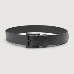 Allan Black Leather Casual Belt