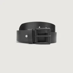Allan Black Leather Casual Belt