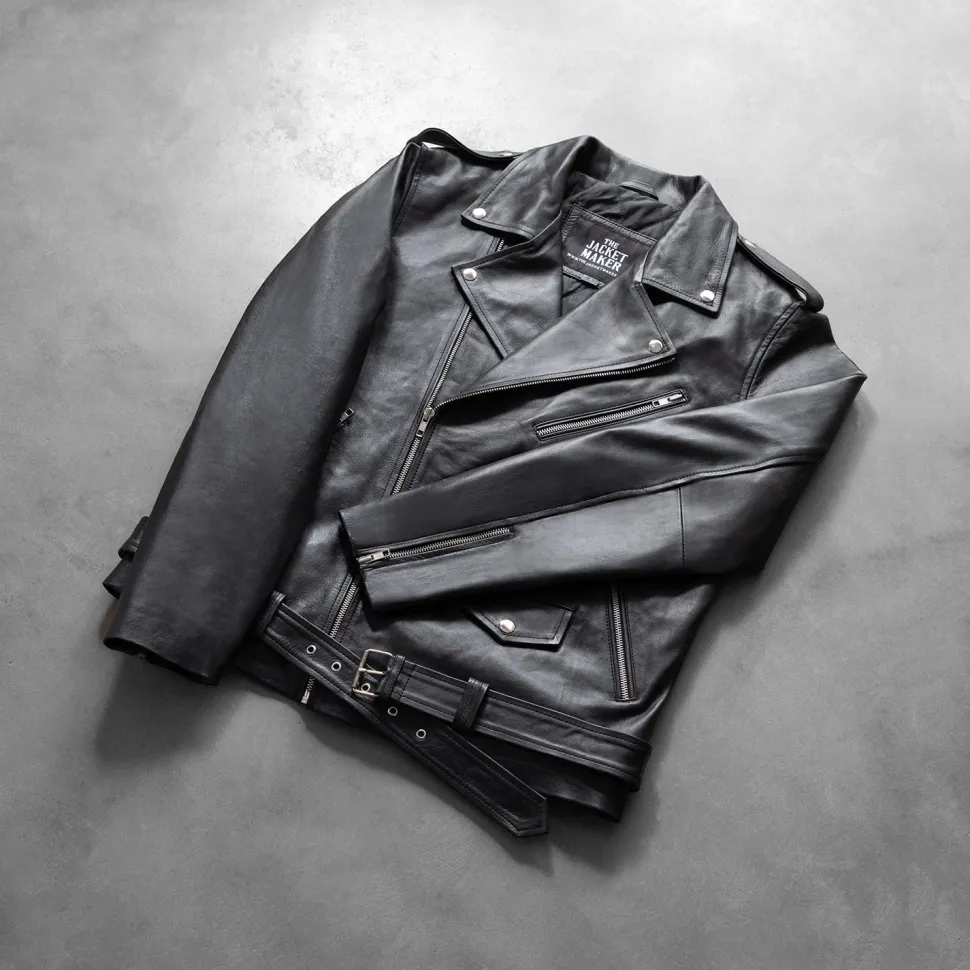 Allaric Alley Black Leather Biker Jacket
