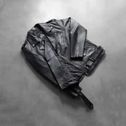 Allaric Alley Black Leather Biker Jacket