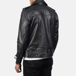 Allaric Alley Black Leather Biker Jacket