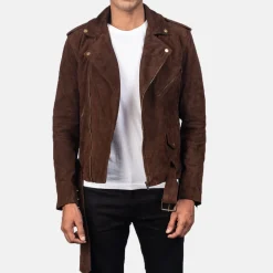 Allaric Alley Mocha Suede Biker Jacket