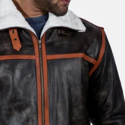 Alpine Brown Fur Leather Jacket