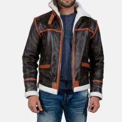 Alpine Brown Fur Leather Jacket