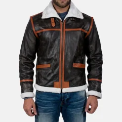 Alpine Brown Fur Leather Jacket