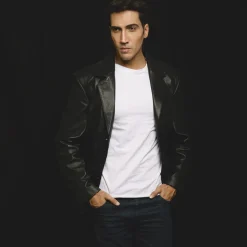 Alyson Black Leather Blazer