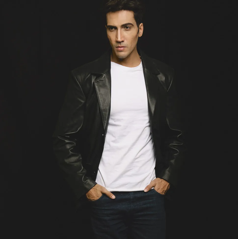 Alyson Black Leather Blazer