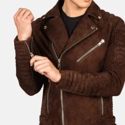 Armand Mocha Suede Biker Jacket