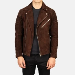 Armand Mocha Suede Biker Jacket