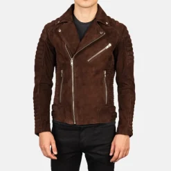 Armand Mocha Suede Biker Jacket