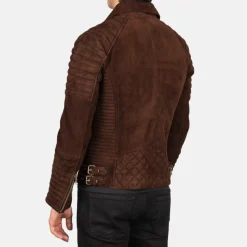 Armand Mocha Suede Biker Jacket