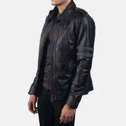 Armstrong Black Leather Biker Jacket