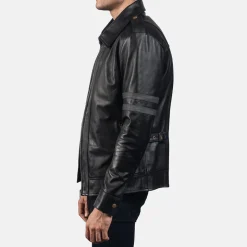 Armstrong Black Leather Biker Jacket