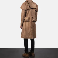 Army Brown Leather Duster