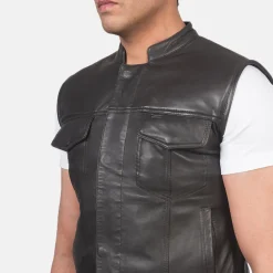 Atlas Moto Brown Leather Vest