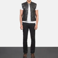 Atlas Moto Brown Leather Vest
