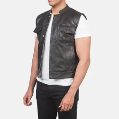Atlas Moto Brown Leather Vest