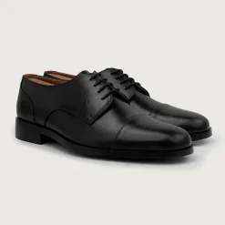 Attorney Derby Black Leather Shoes