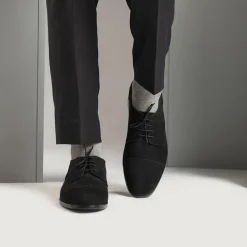 Attorney Derby Black Suede Leather Shoes