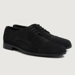 Attorney Derby Black Suede Leather Shoes