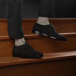 Attorney Derby Black Suede Leather Shoes