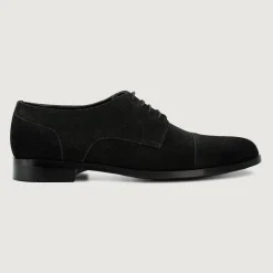 Attorney Derby Black Suede Leather Shoes