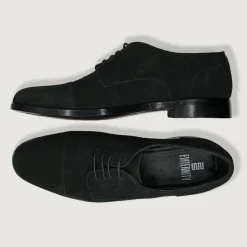 Attorney Derby Black Suede Leather Shoes