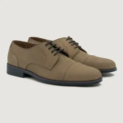 Attorney Derby Brown Nubuck Leather Shoes - StudGuard