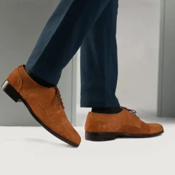 Attorney Derby Brown Suede Leather Shoes