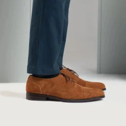Attorney Derby Brown Suede Leather Shoes