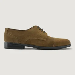 Attorney Derby Brown Suede Leather Shoes - StudGuard