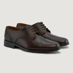 Attorney Derby Burnished Brown Leather Shoes