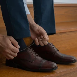 Attorney Derby Burnished Brown Leather Shoes