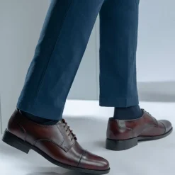 Attorney Derby Burnished Brown Leather Shoes - StudGuard