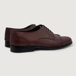 Attorney Derby Maroon Leather Shoes